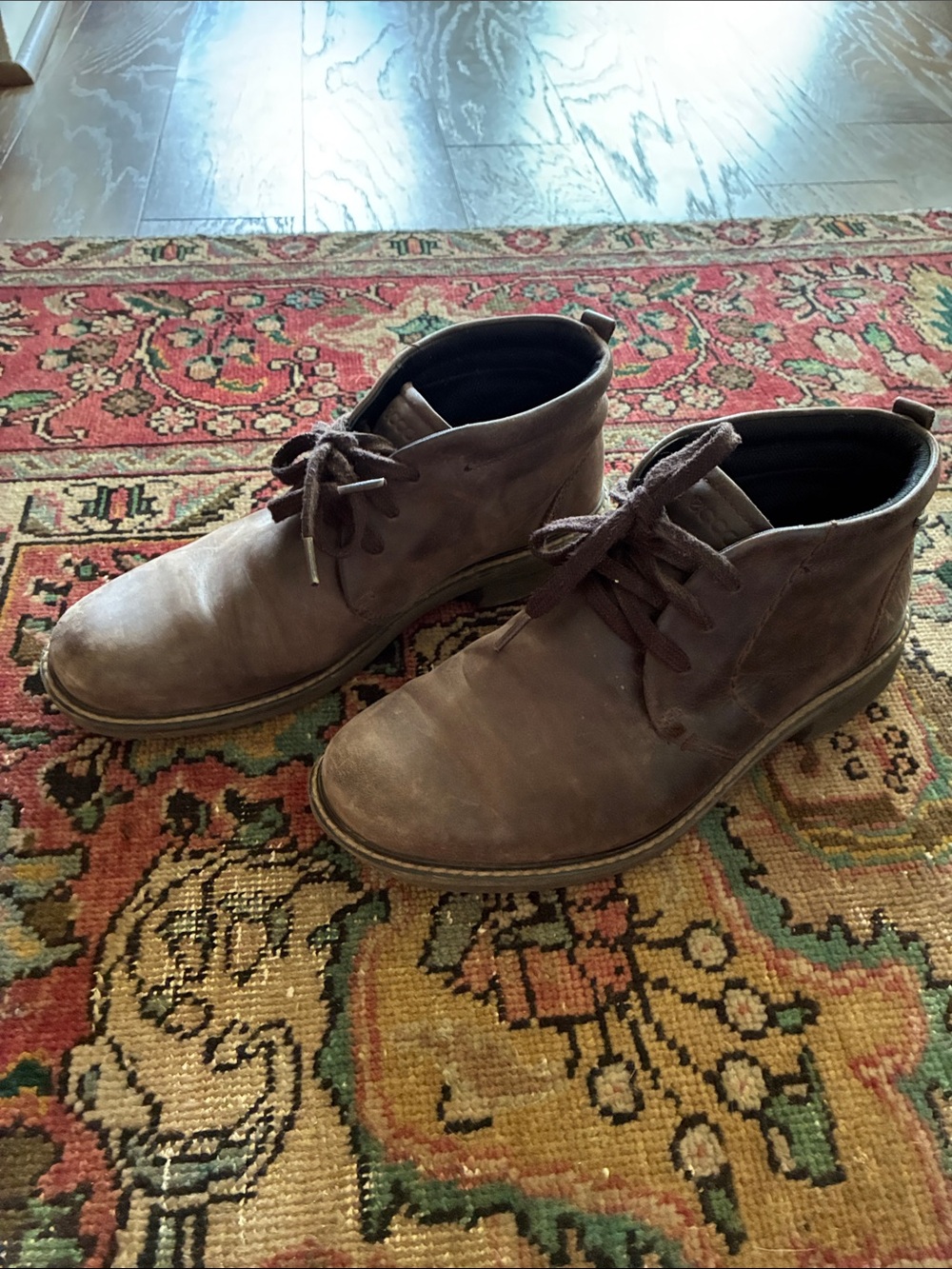 Ecco Men's Dark Brown Leather Chukka Boots